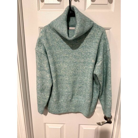 NWOT Find Me Now Jeffery Sweater Pullover Turtleneck Green Sz S Wool Blend $139 - Picture 2 of 8
